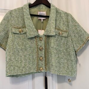 Alexia Admor green tween top